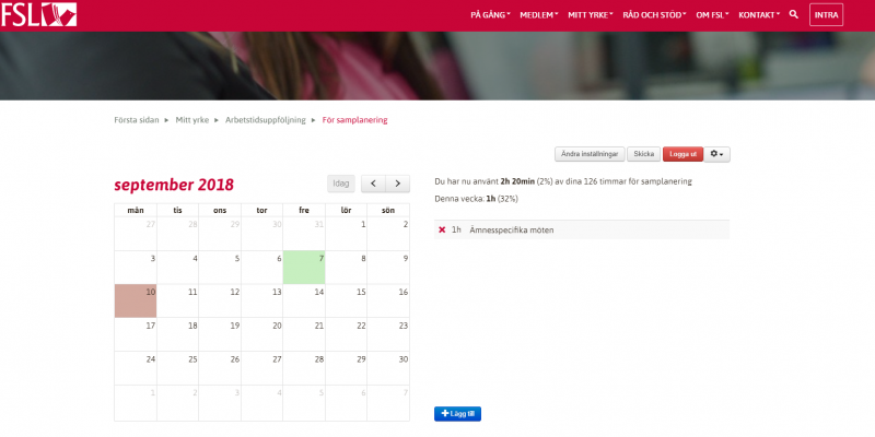 Följ enkelt upp din arbetstid med vår webbkalender