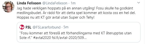 Inget nytt avtal för lärarna – Sote rf förkastade medlingsbudet